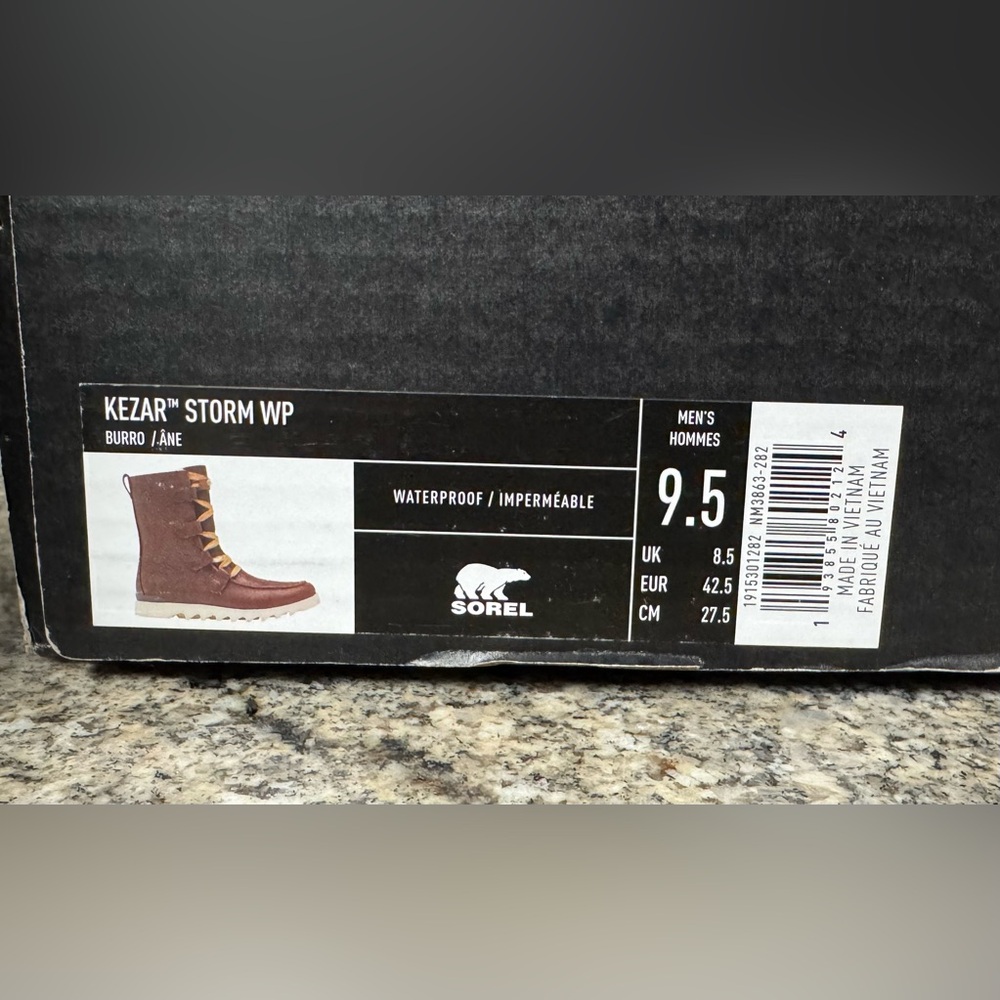 Sorel Men’s Kezar Storm WP Boot - Waterproof Leather Winter Boots - Picture 9 of 9